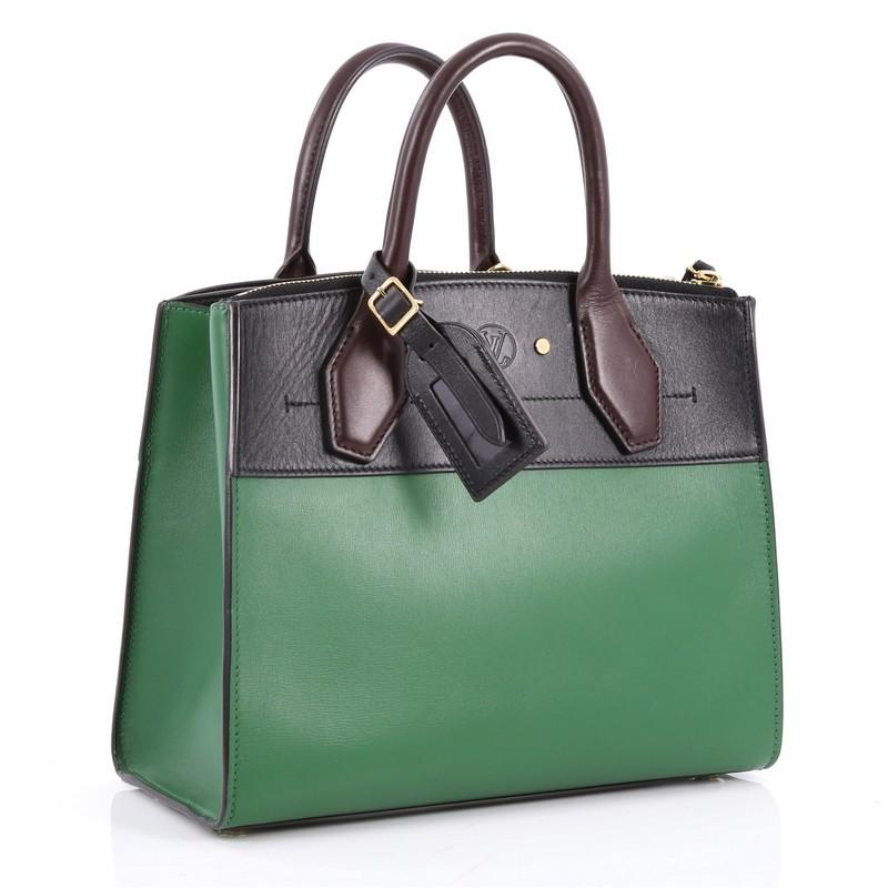 Black Louis Vuitton City Steamer Handbag Leather PM