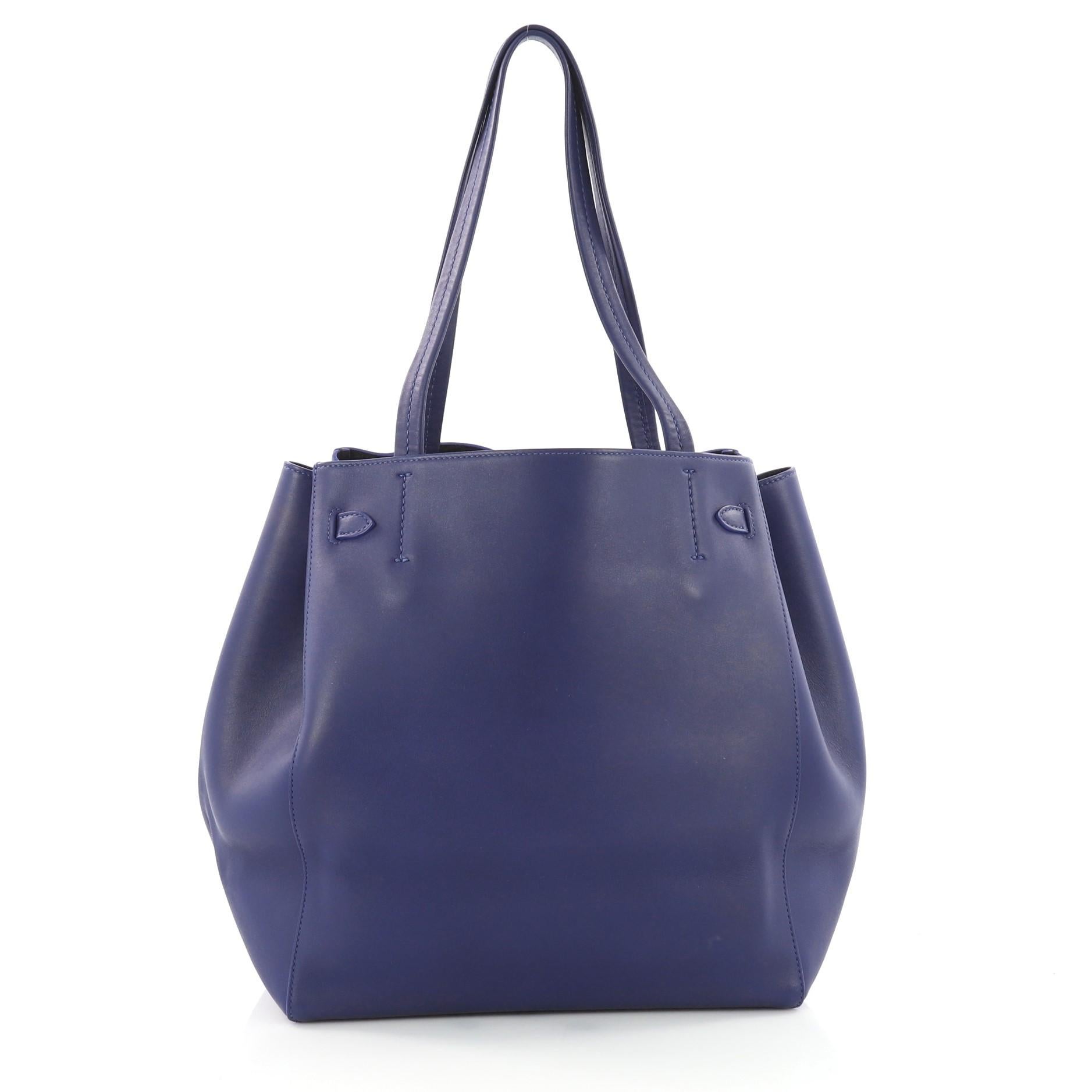 Women's Celine Phantom Tie Cabas Tassel Tote Leather Small