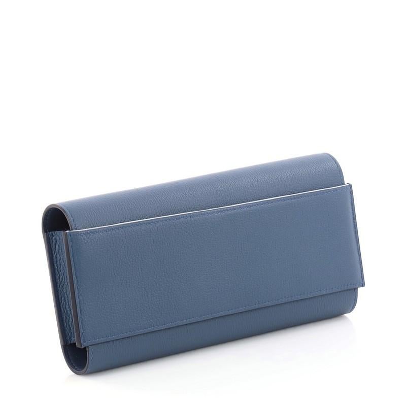 Gray Hermes Passant Wallet Evercolor Long
