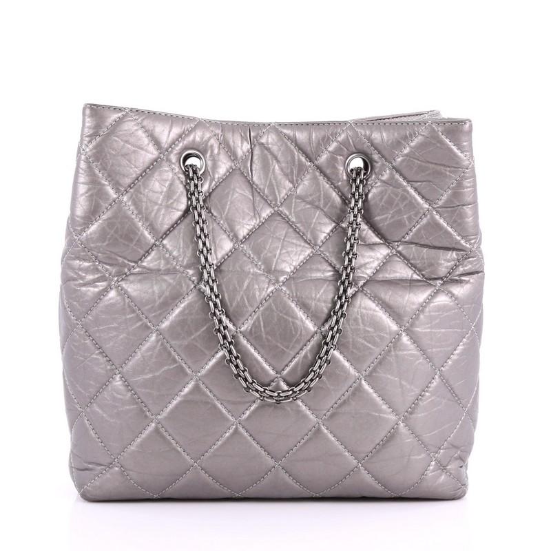 Chanel Reissue Tote Quilted Aged Calfskin Tall In Good Condition In NY, NY