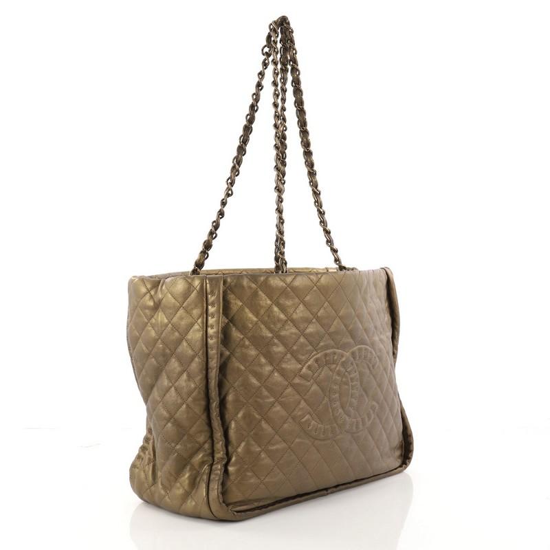 Chanel Istanbul Tote Quilted Leather Large In Good Condition In NY, NY