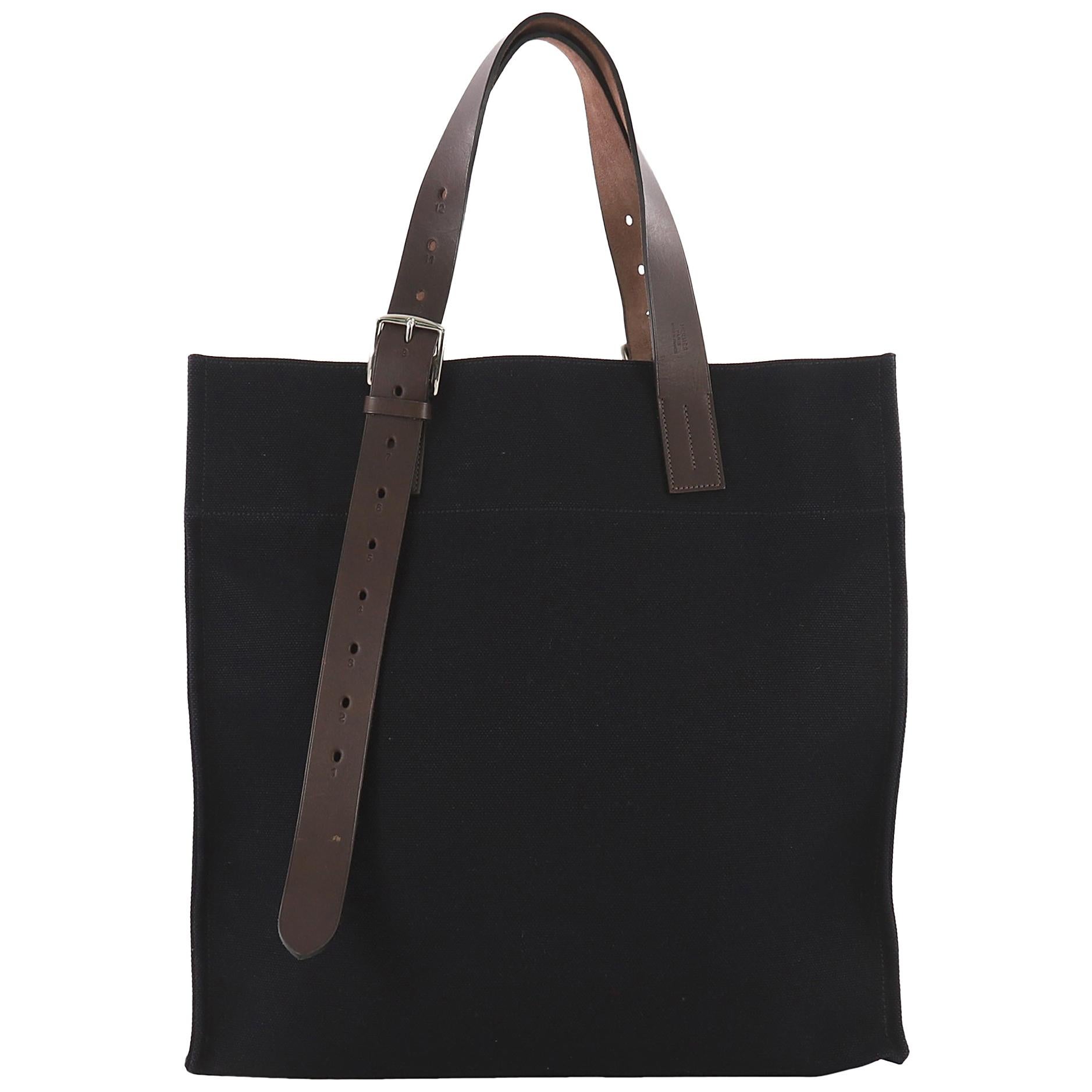 Hermes Etriviere Shopping Tote Toile and Leather