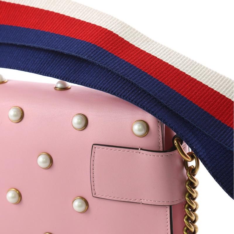 Gucci Broadway Pearly Bee Shoulder Bag Embellished Leather Mini 1