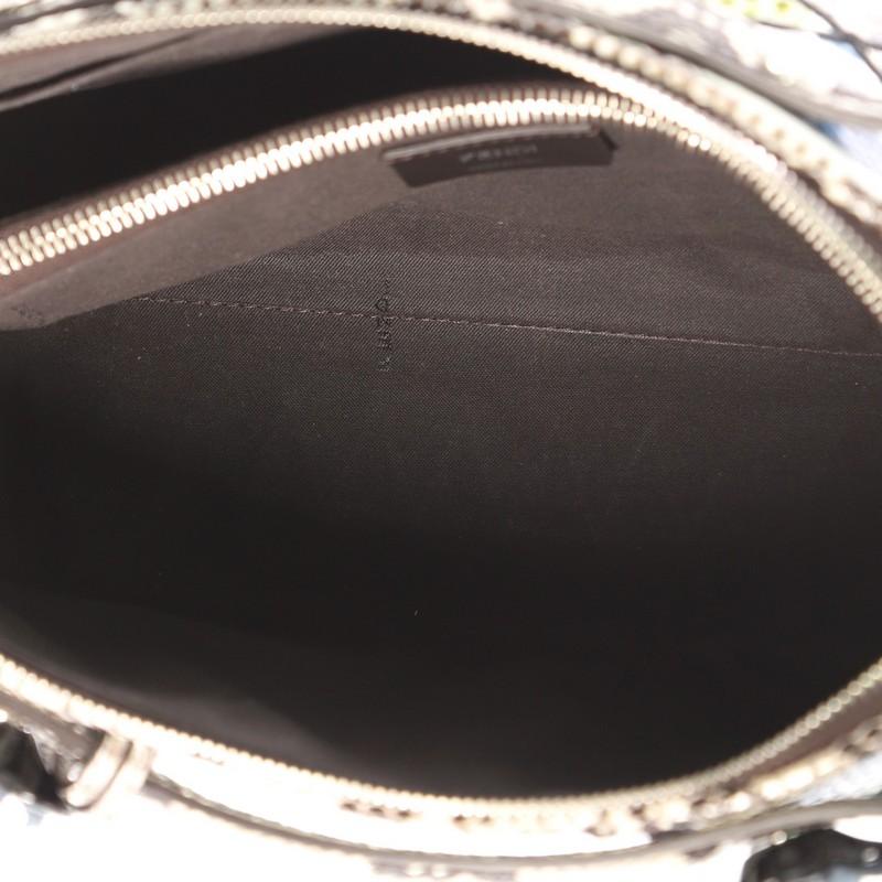 Gray Fendi By The Way Satchel Patchwork Python Small