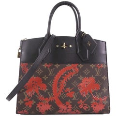 Louis Vuitton City Steamer Handbag Limited Edition Blossom Monogram Canvas 