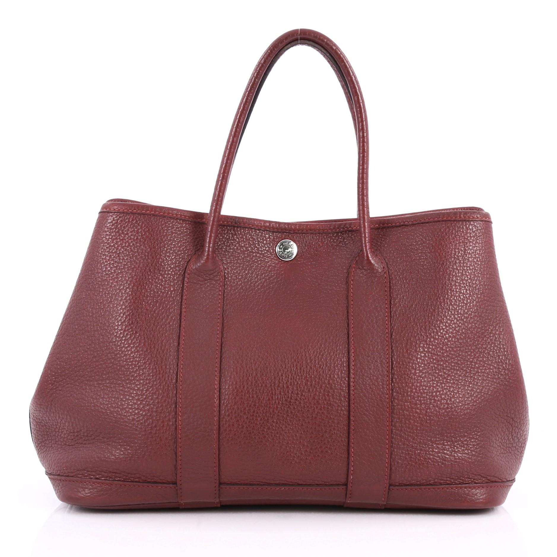 Hermes Garden Party Tote Leather 30 In Good Condition In NY, NY