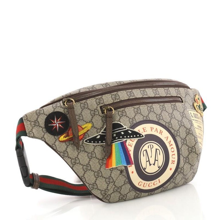 Gucci Courrier Zip Belt Bag GG Coated Canvas with Applique at 1stDibs | gucci  courrier belt bag, gucci courrier gg supreme belt bag