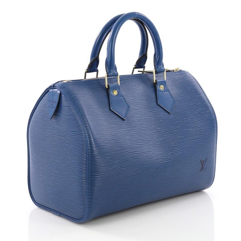 Purple Louis Vuitton Speedy Handbag Epi Leather 25