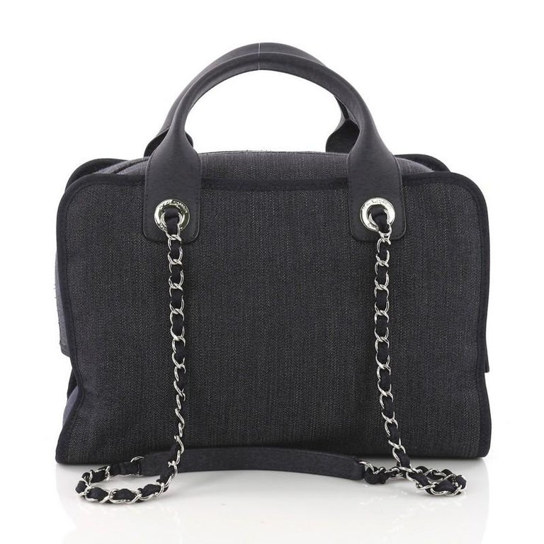 Chanel Deauville Bowling Bag Denim Large at 1stDibs