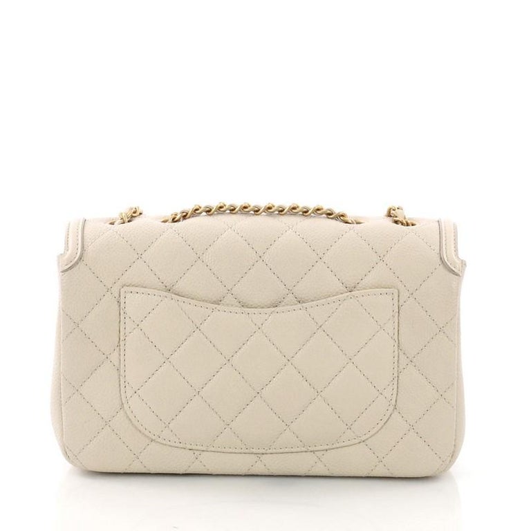 Chanel Filigree Flap Bag Quilted Caviar Small at 1stDibs