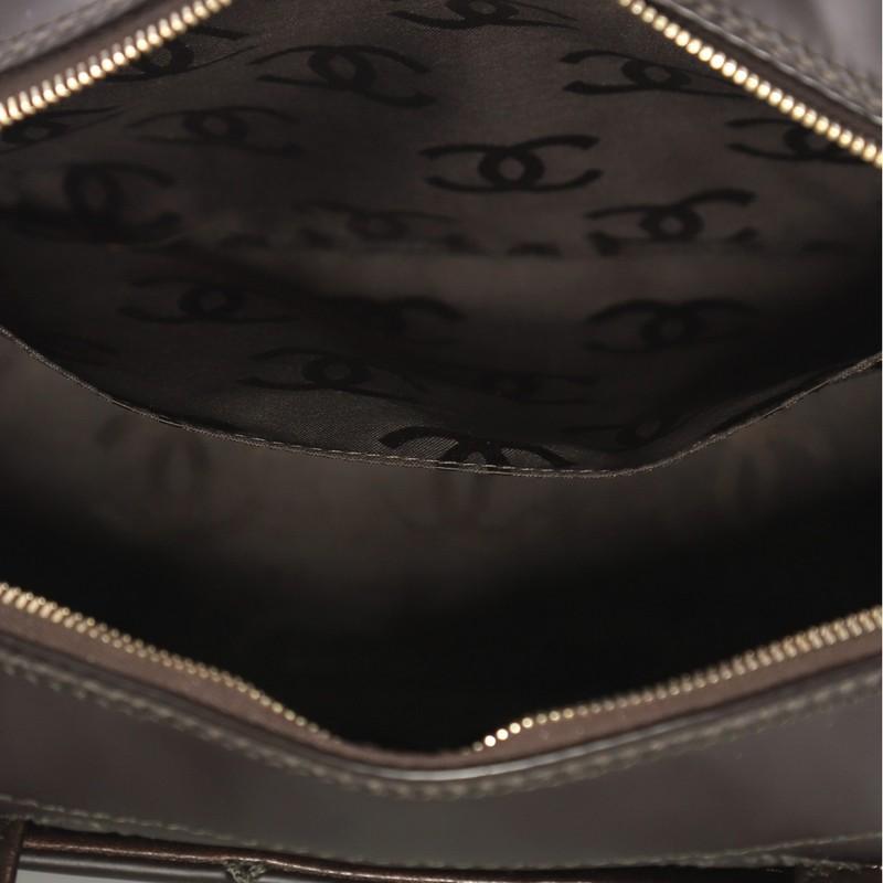 Chanel Surpique Zip Around Satchel Quilted Leather Medium 2