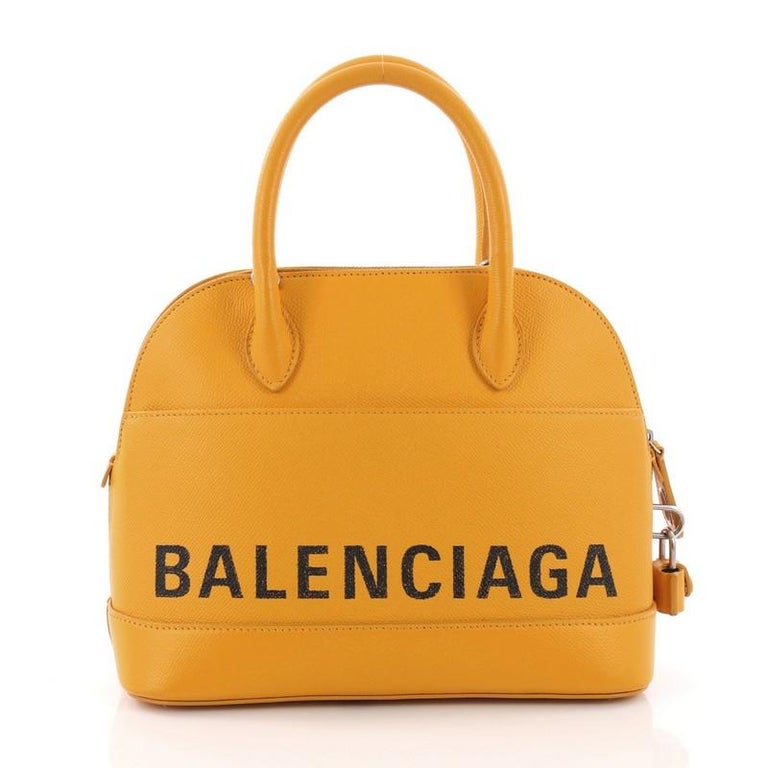 Balenciaga Ville Logo Bag Leather Small at 1stDibs