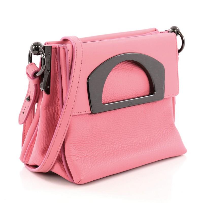Pink  Christian Louboutin Passage Convertible Messenger Bag Leather Mini