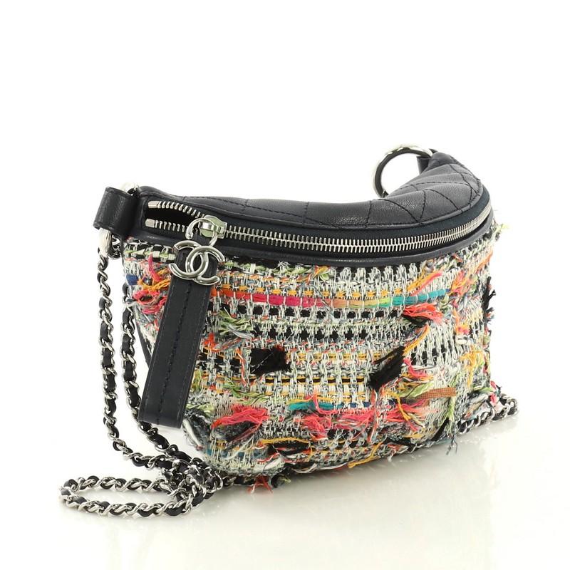 Chanel tweed belt bag top