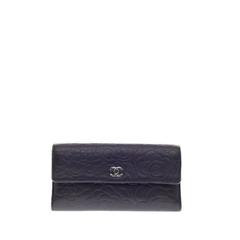 Chanel  Flap Wallet Camellia Lambskin Long