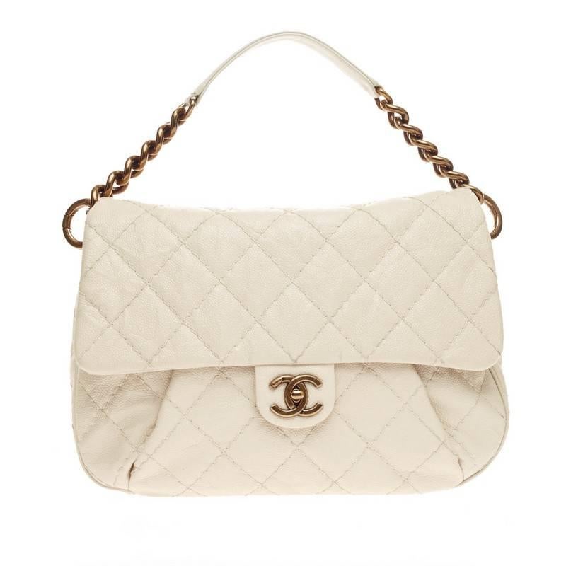 Chanel Coco Pleats Messenger Quilted Calfskin