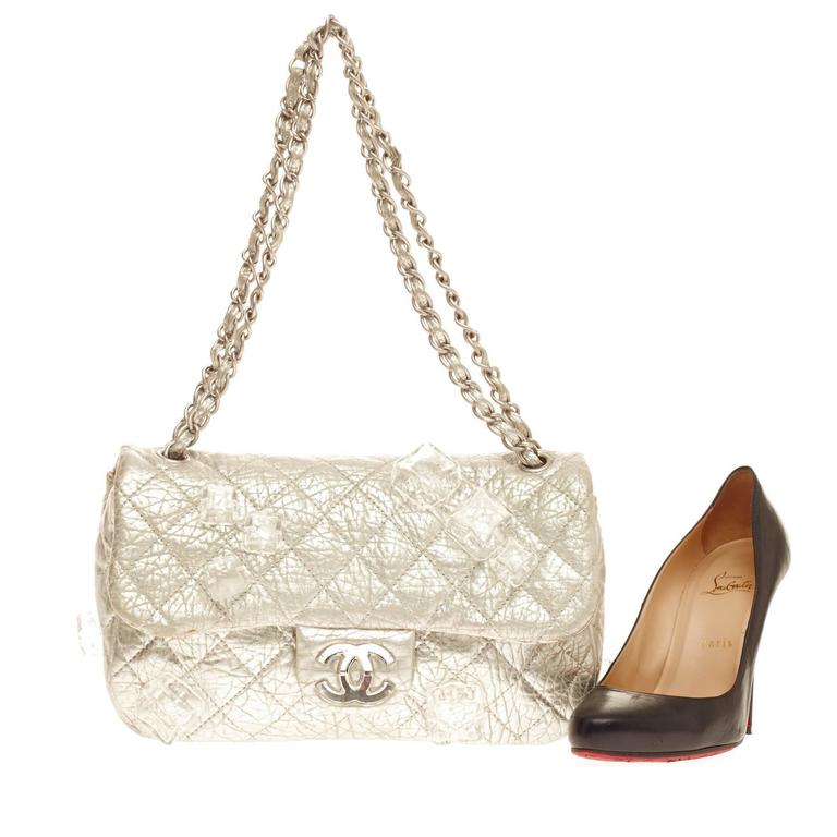 Chanel Limited Edition Ice Cube Flap Bag Quilted Calfskin Jumbo at