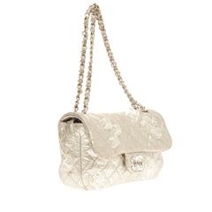 Chanel Limited Edition Ice Cube Flap Bag Quilted Calfskin Jumbo
