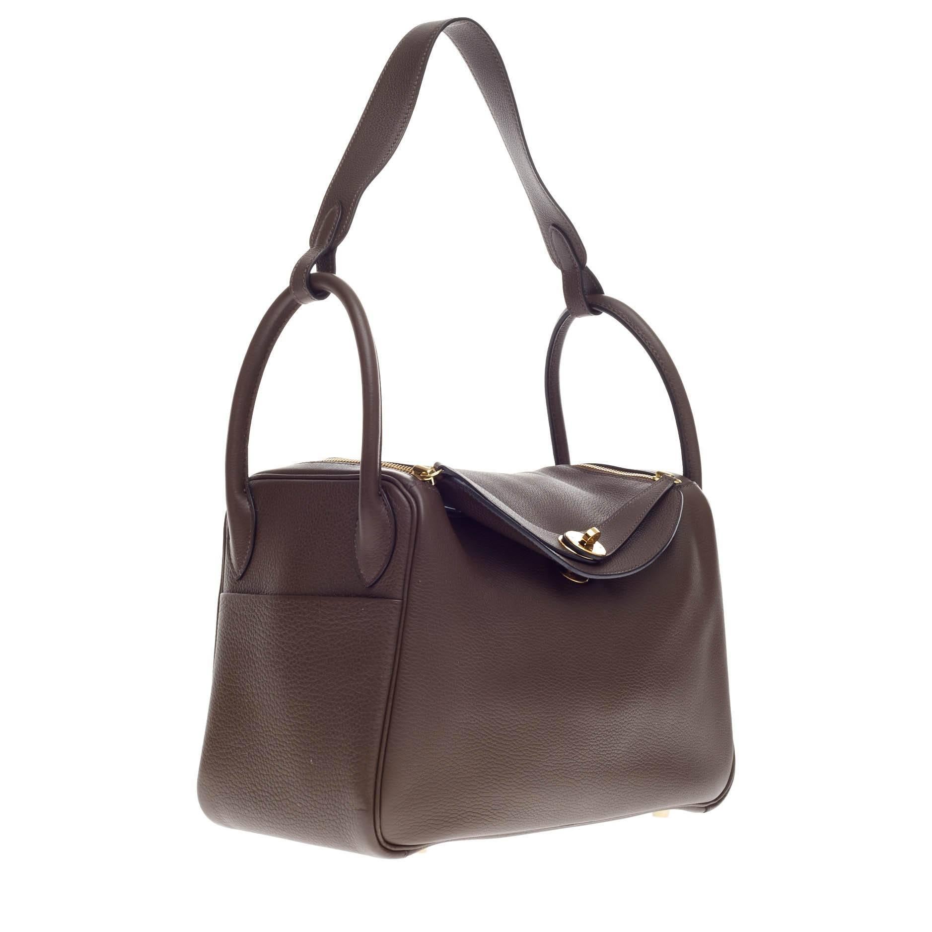 Hermes Lindy Clemence 30 In Good Condition In NY, NY