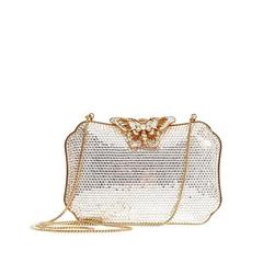 Judith Leiber Butterfly Closure Minaudiere Crystal Small