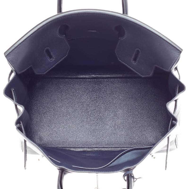 Hermes Birkin HAC Indigo Evergrain with Palladium Hardware 32 2
