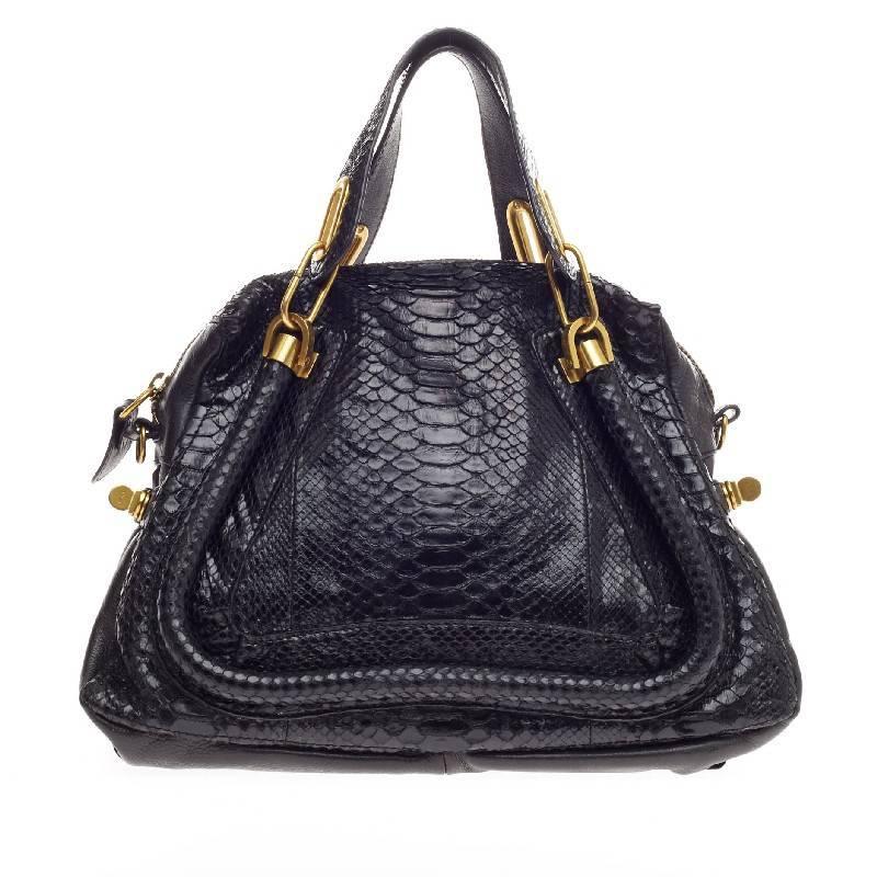 replica chloe purse - Chloe Paraty Top Handle Bag Python Medium at 1stdibs