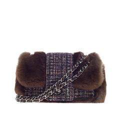 Chanel Fantasy Flap Fur and Tweed Small