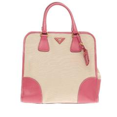 Prada Tote Canvas and Saffiano Leather