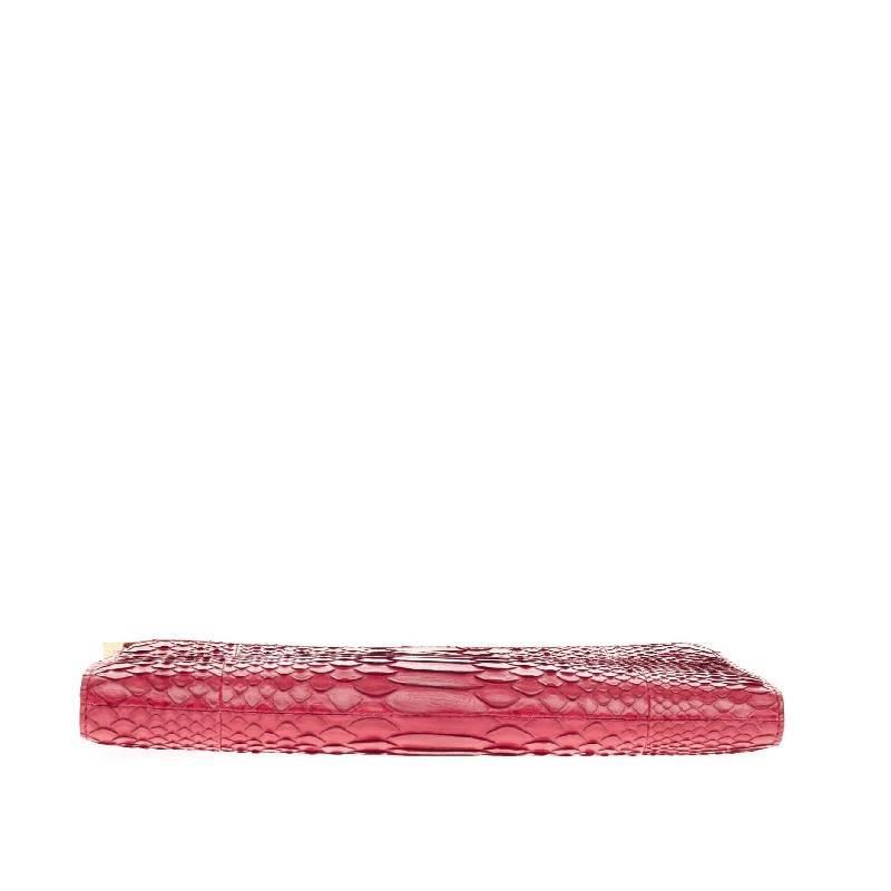 Celine Triple Zip Clutch Python For Sale at 1stdibs