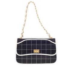 Chanel Square Quilt Mademoiselle Flap Satin 