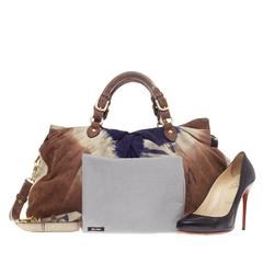 Miu Miu Tie-Dye Camoscio Tote Suede