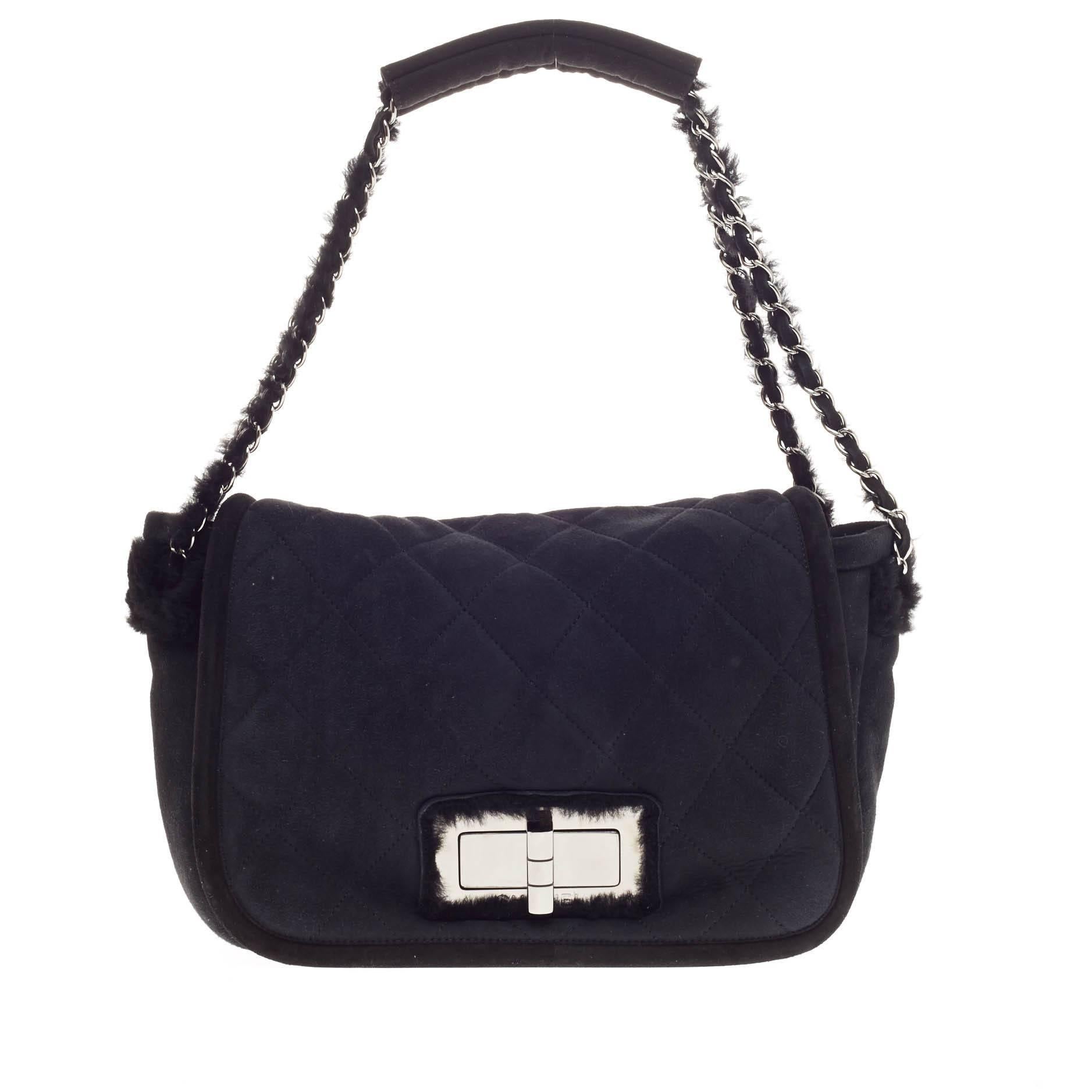 Chanel Reissue Flap Bag Shearling and Suede