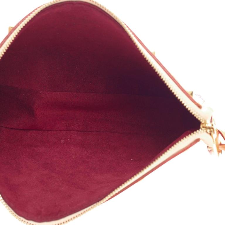 Louis - Red – dct - Hand - Epi - Pouch - LOUIS VUITTON LV Initiales Monogram  Canvas Belt Brown - Pochette - Accessoires - Bag - ep_vintage luxury Store  - Vuitton