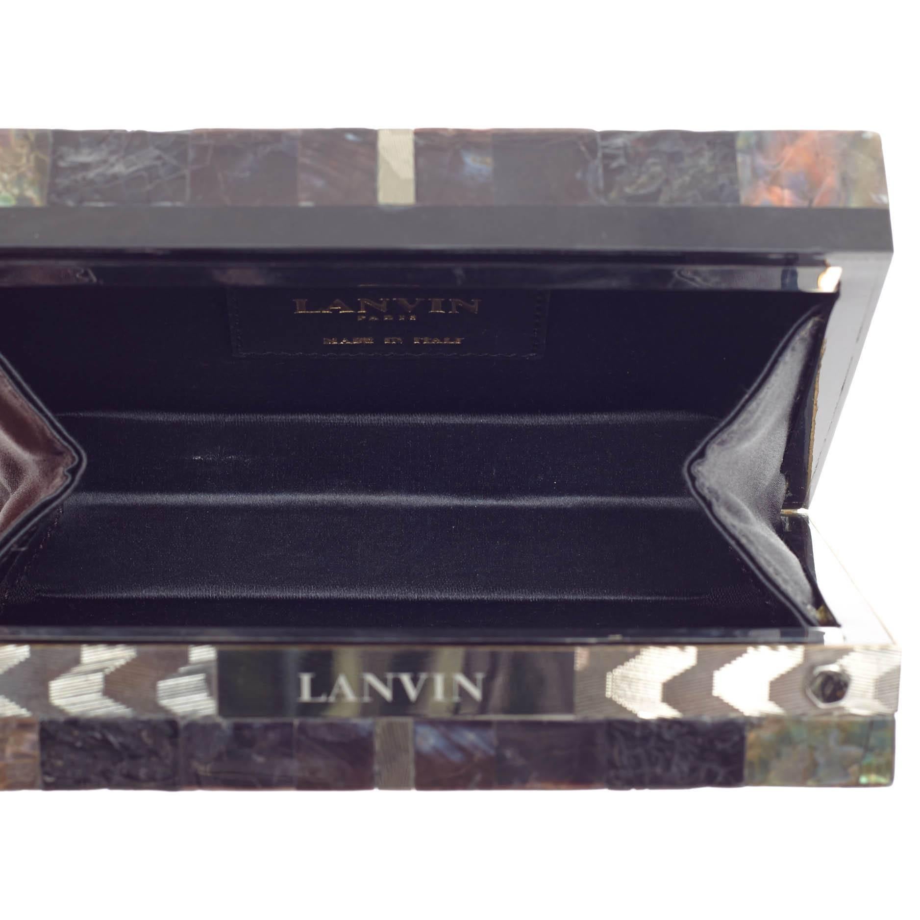 Lanvin Mother of Pearl Box Clutch Ombre 2