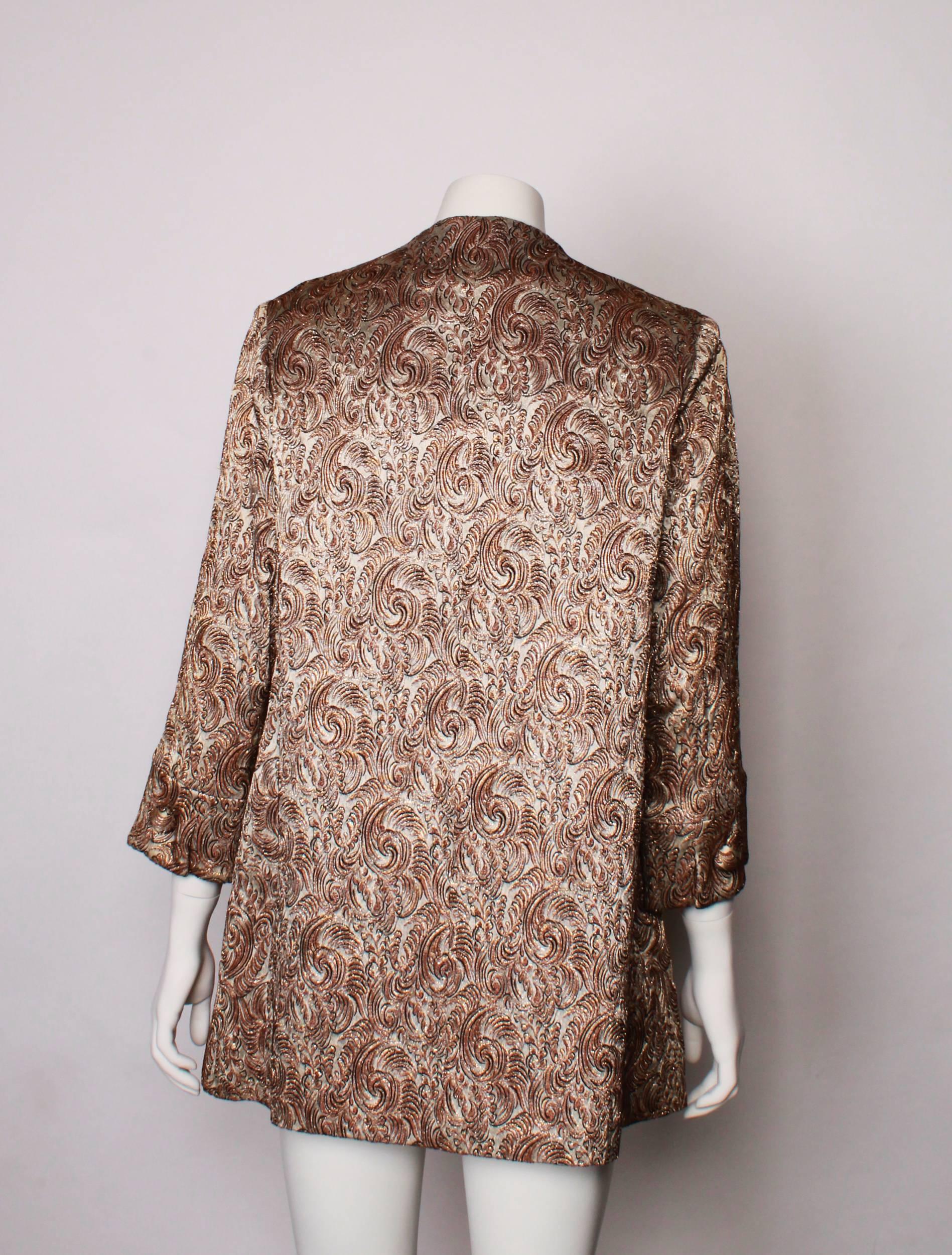 Brown 1960s Vintage Lame` Jacket
