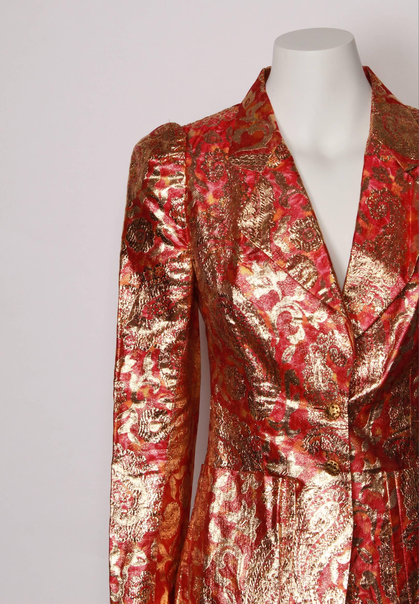 Women's or Men's 1970s Vintage Lame` Jacket