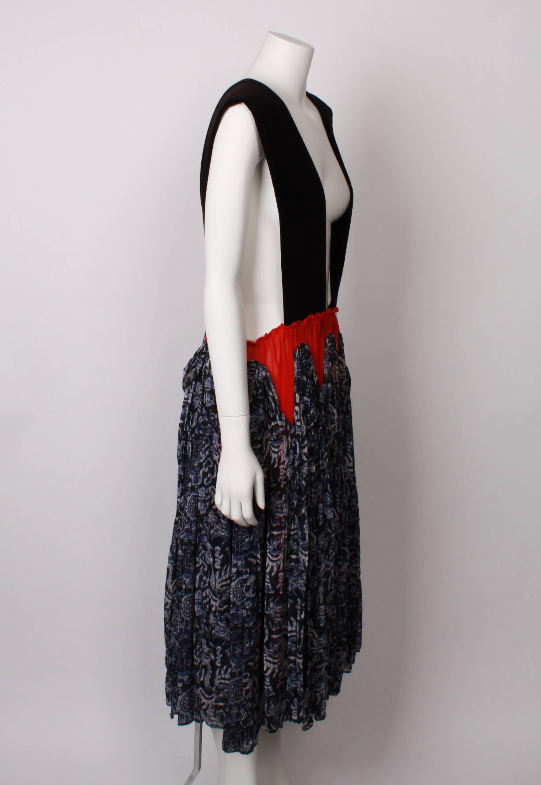 shibori print dress