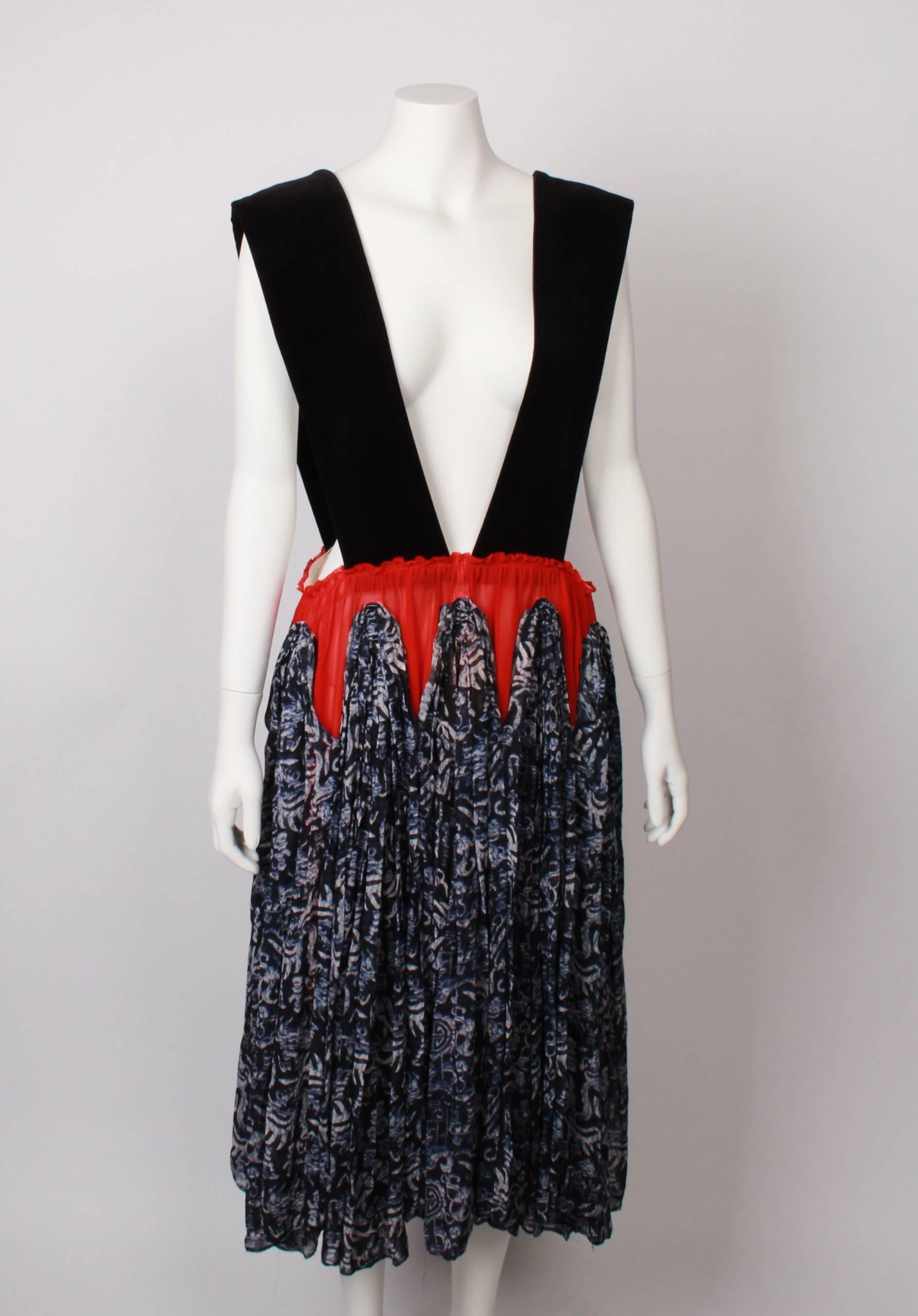 Comme Des Garçons Shibori Pinafore Dress In Good Condition For Sale In Melbourne, Victoria