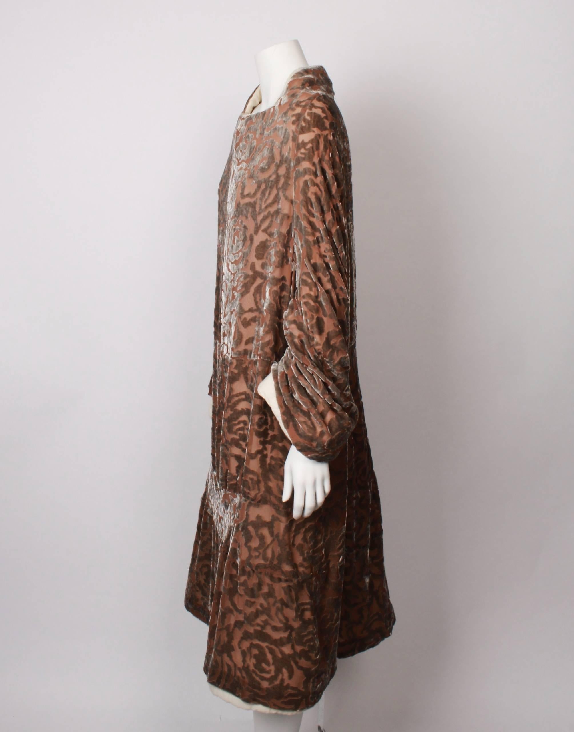 COMME DES GARCONS Silk velvet Devore Dress In Excellent Condition In Melbourne, Victoria