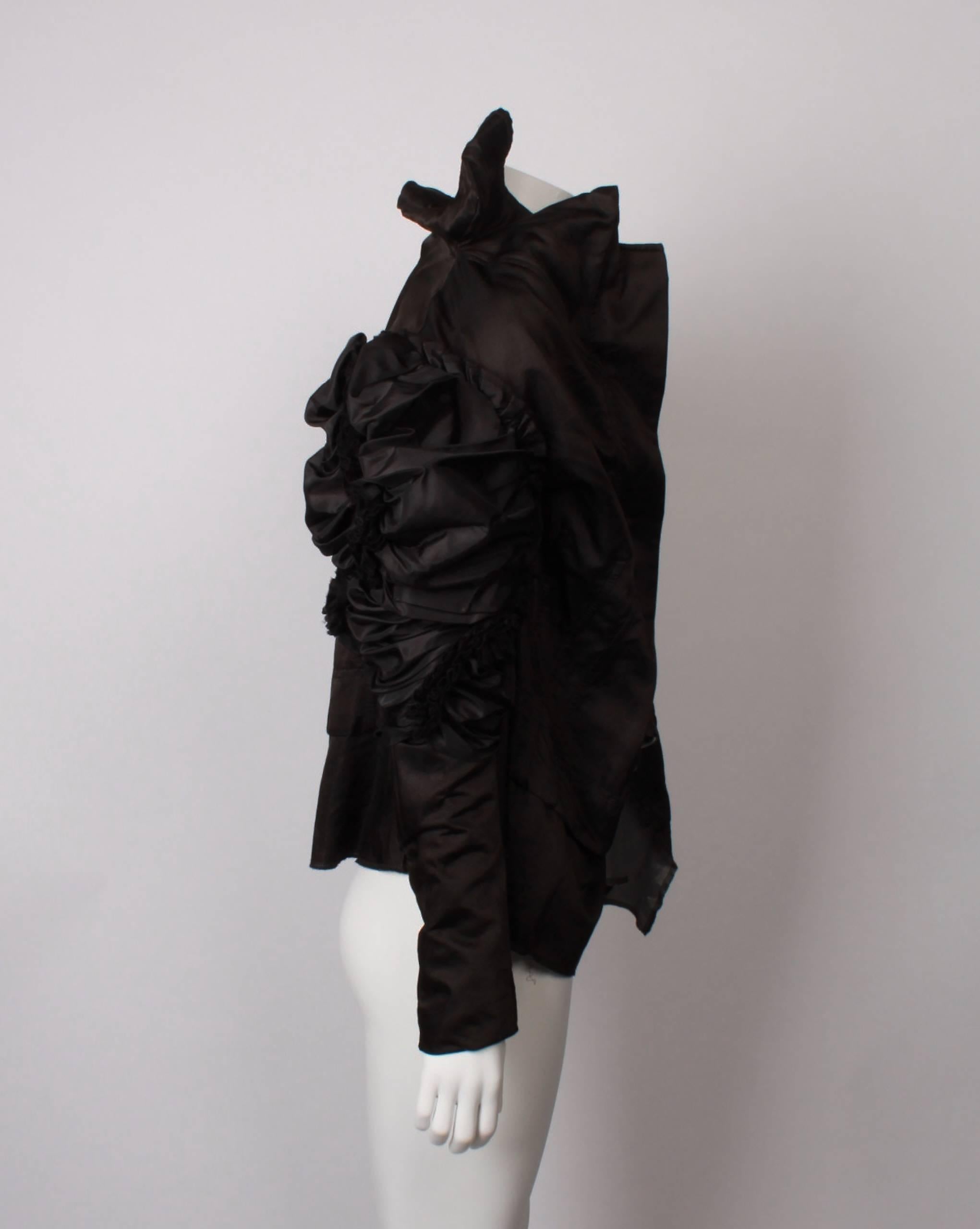 Comme des Garcons Ruffled and Gathered Asymmetric Top  In Excellent Condition In Melbourne, Victoria