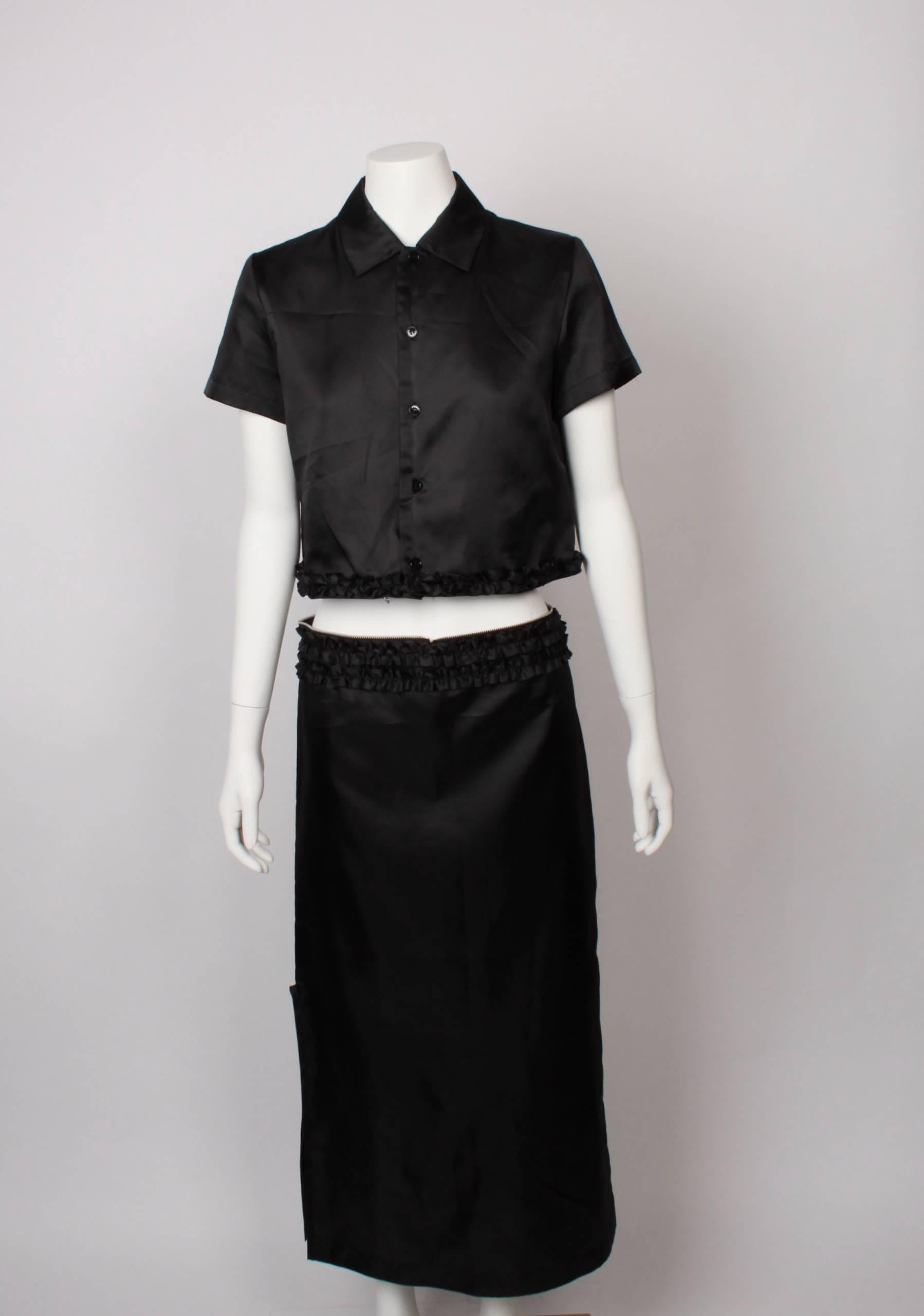 Comme des Garcons  Tricot 2 Piece Ruffle Dress  In Good Condition For Sale In Melbourne, Victoria