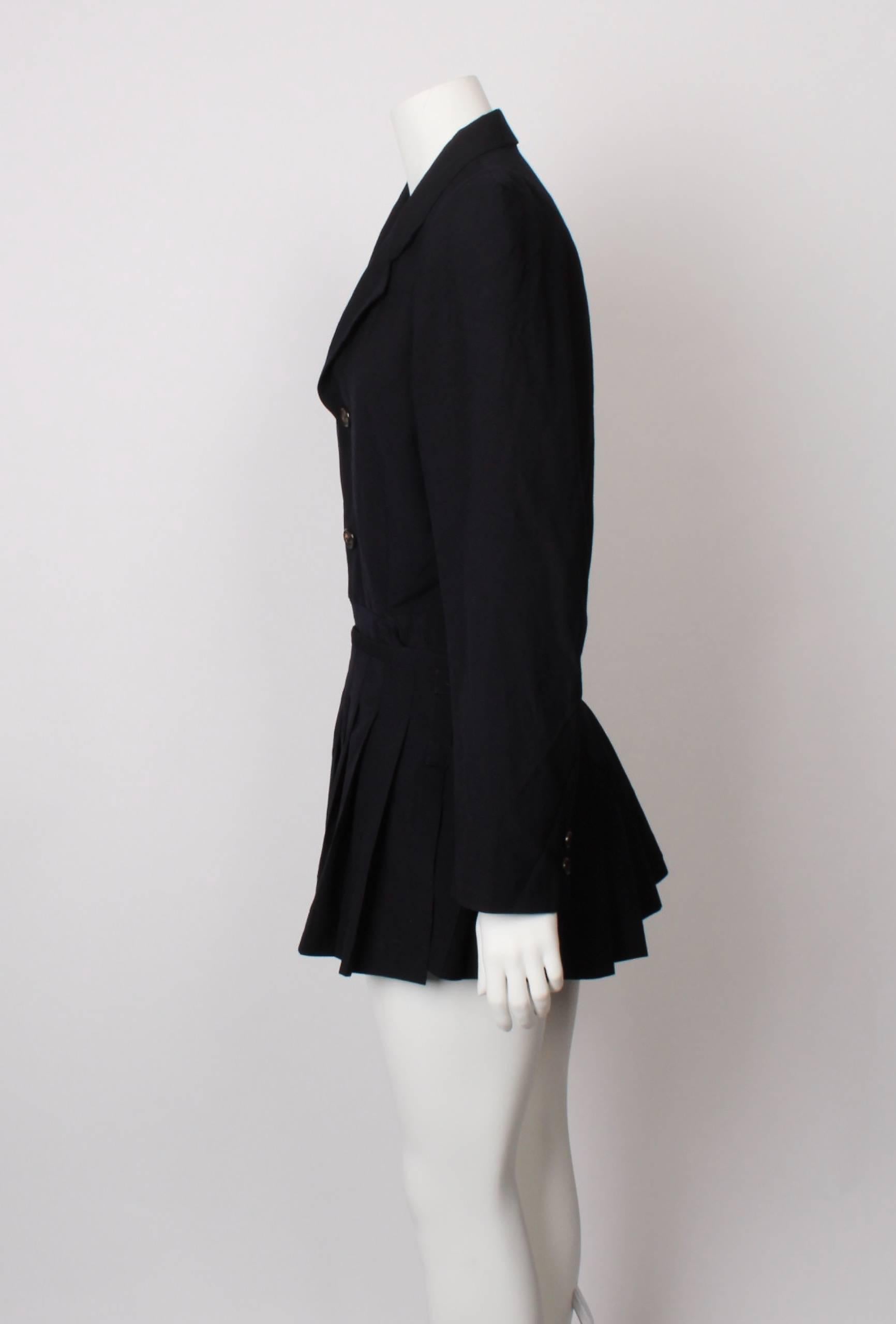 black comme des garcons fitted jackets