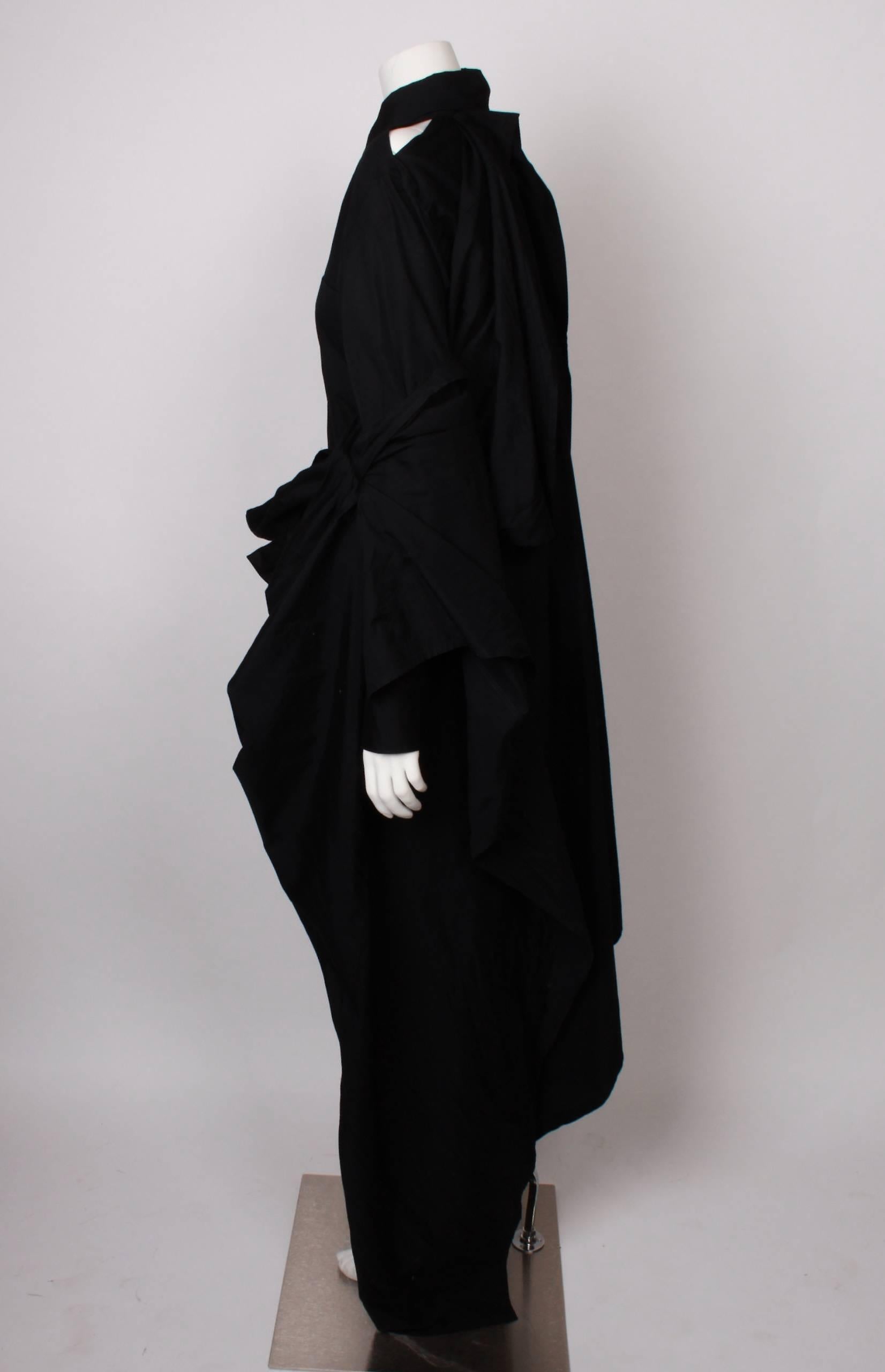 Women's Comme Des Garcons Black Shirt with Bustle