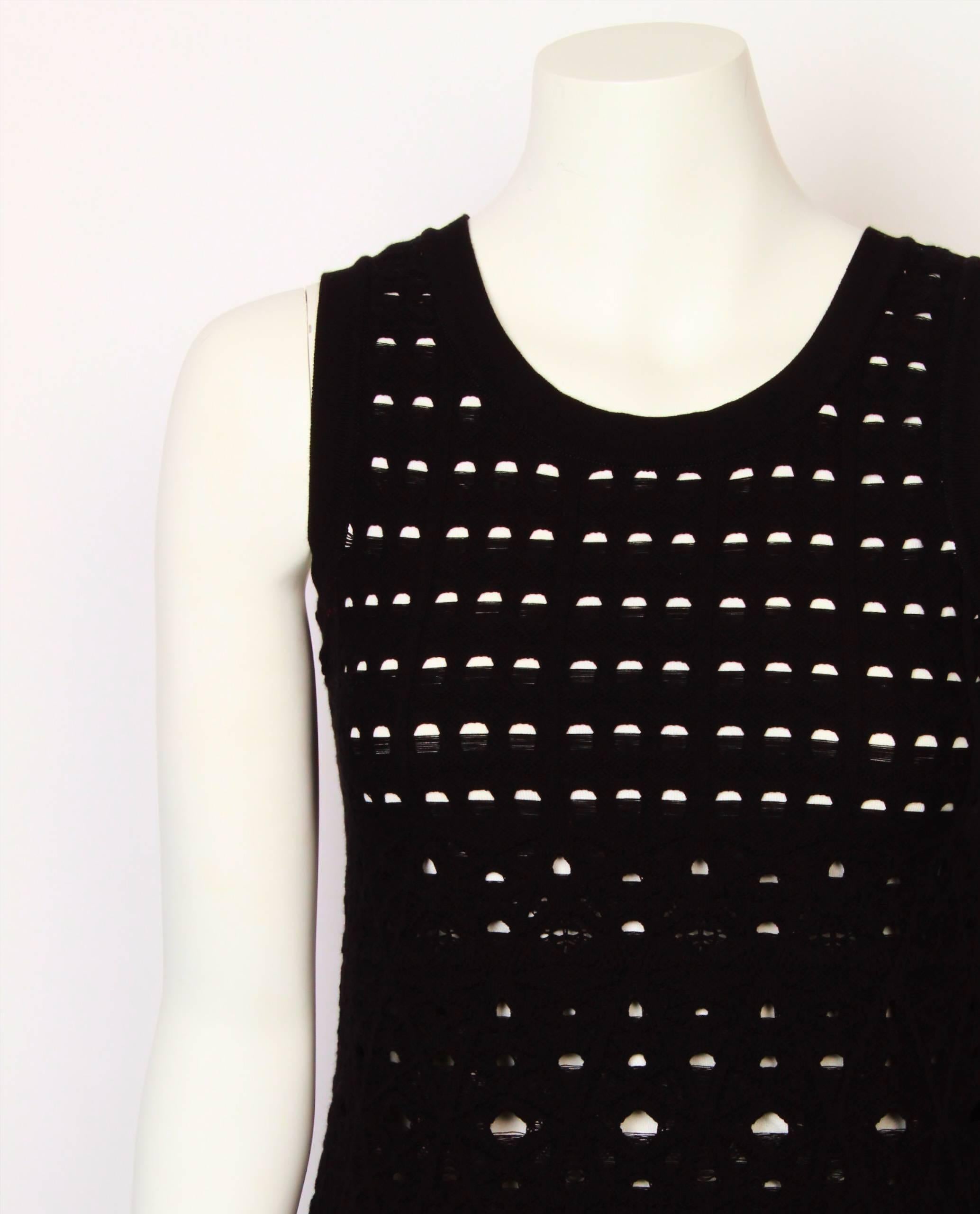 chanel black knit dress