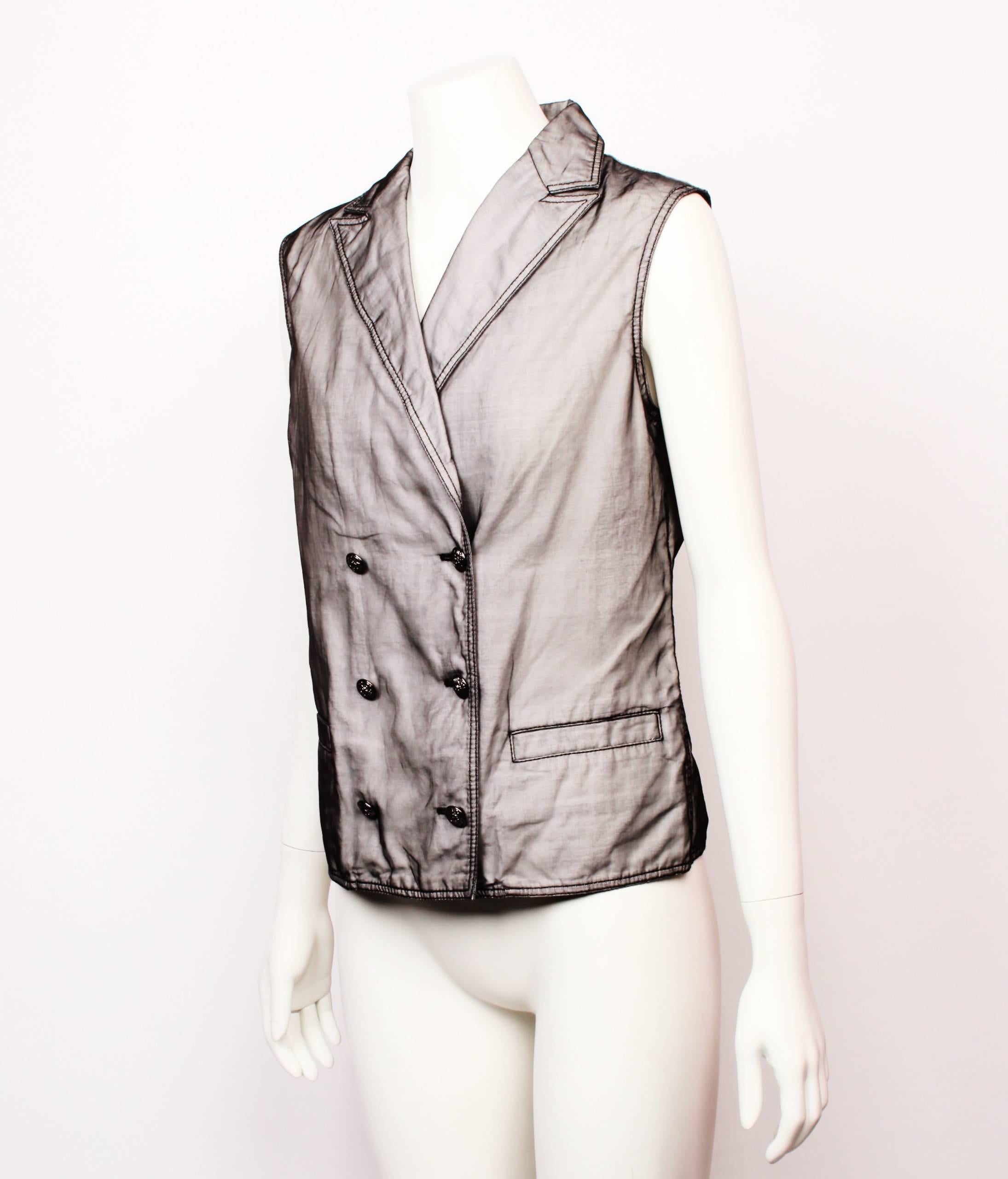 Chanel Double Breasted Vest For Sale 2