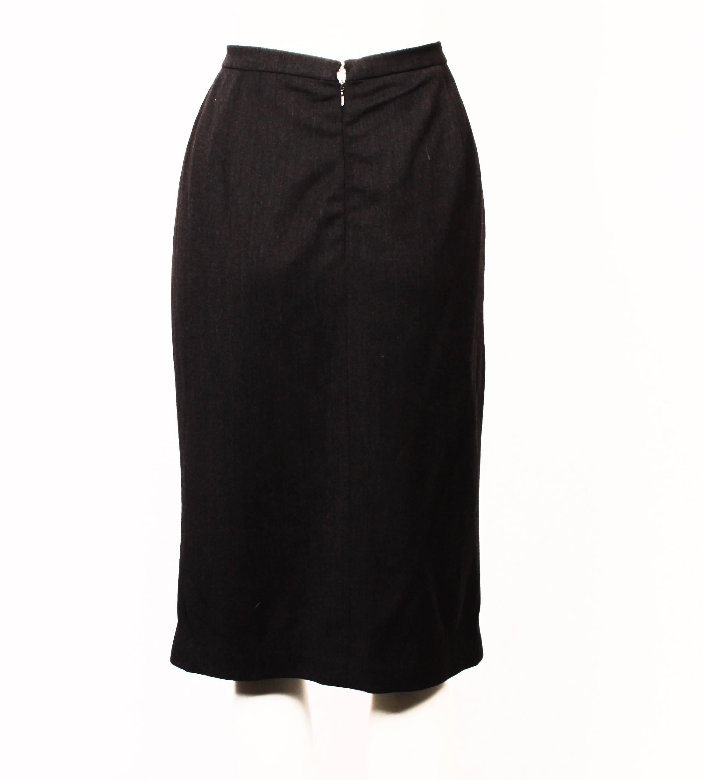 Black Chanel Boutique Pencil Skirt For Sale