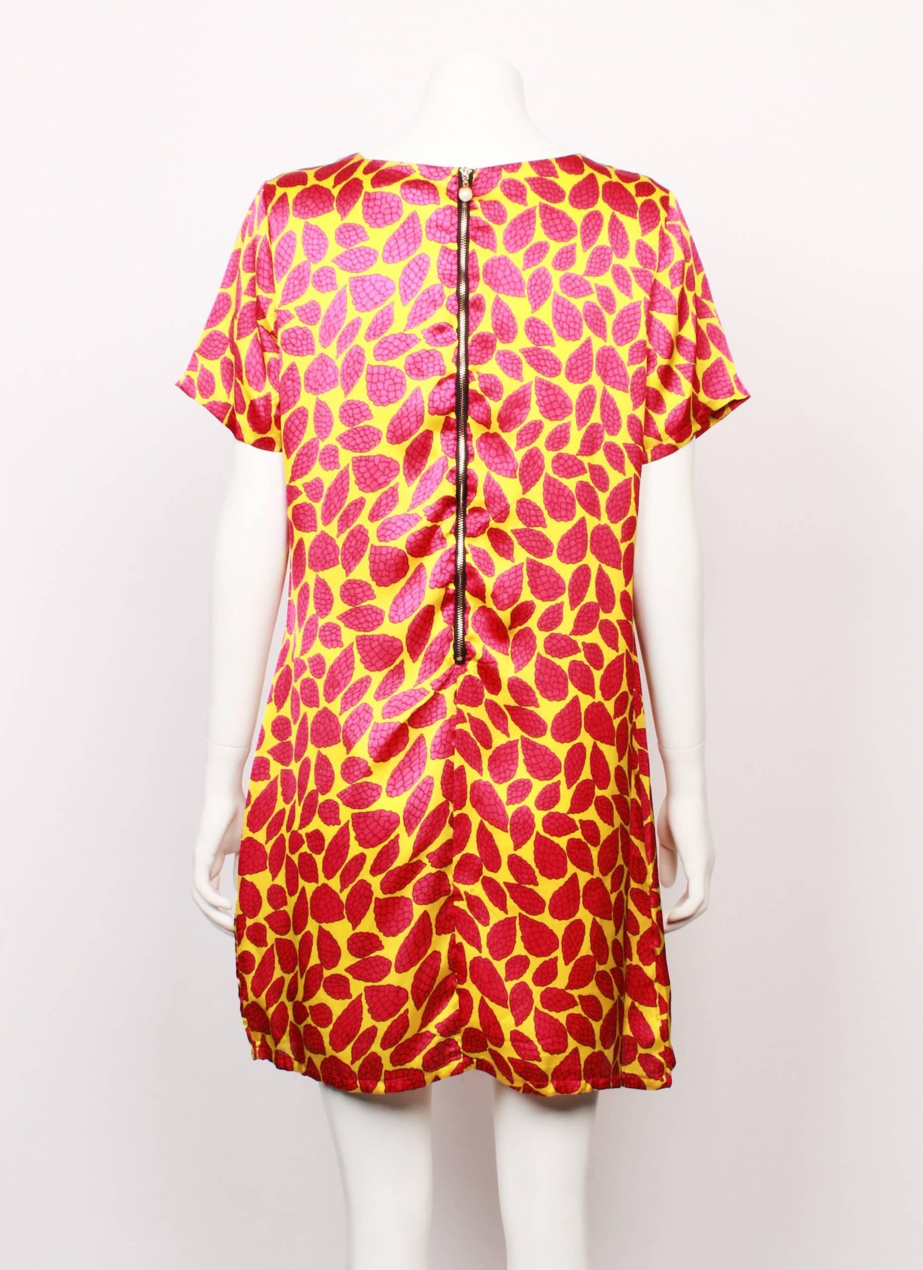 Red  Love Moschino Printed Shift Dress For Sale