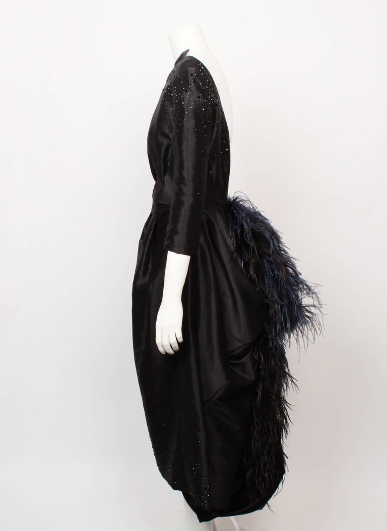 Roksanda Ilincic 1950's Style Cocktail Dress With Ostrich Feather ...