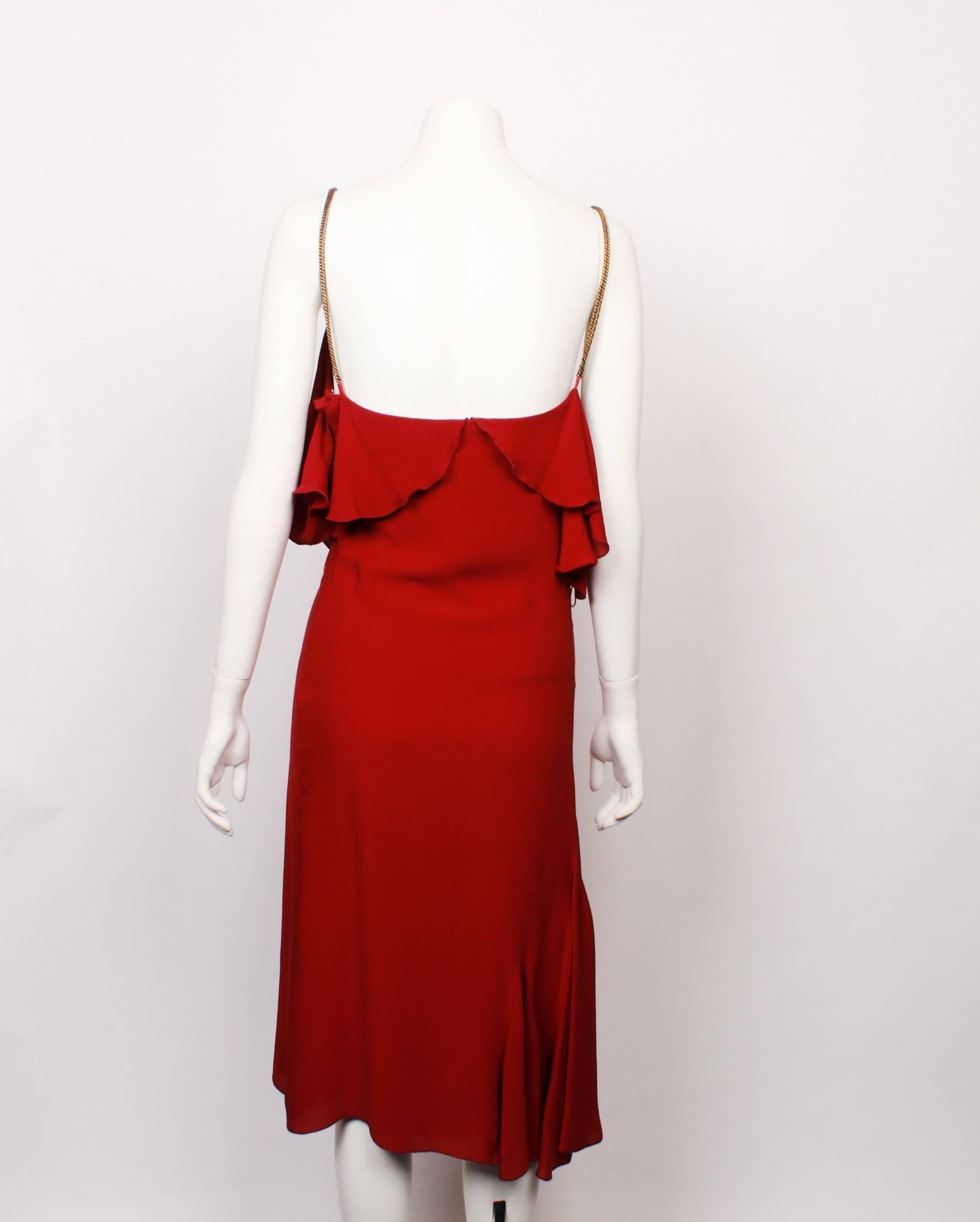 Women's Viktor & Rolf Red Jersey Cocktail Dress For Sale