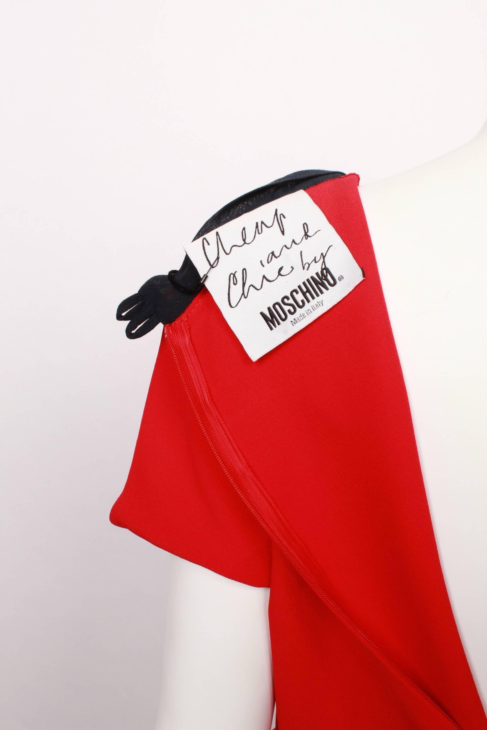 Moschino Cheap and Chic Red and Black Dress For Sale 1